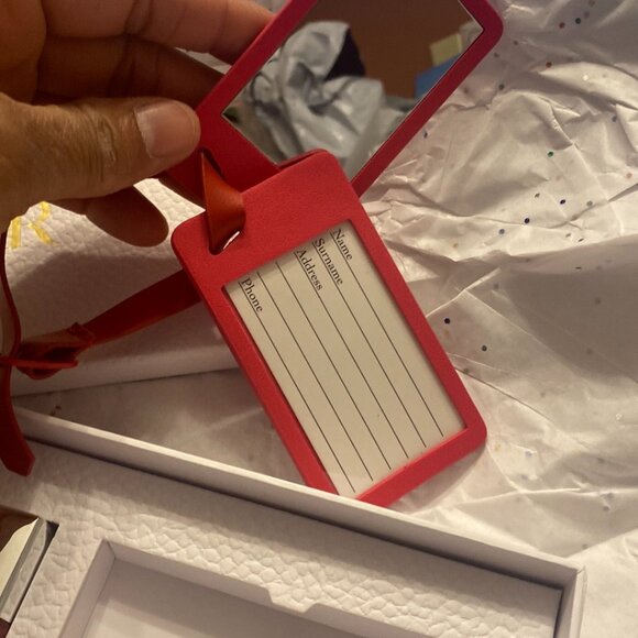 Dior - Three Pc. Travel Set | Luggage Tag, 999 Red Satin Lipstick & Polish - NIB - Picture 7 of 9